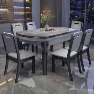 Foldable Round Extendable Luxury Dining Table