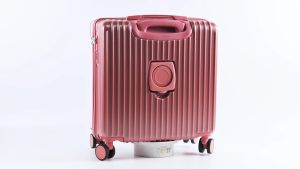 TRAVELCUL 18 Inches Luggage With Cup Holder Traevl Bag 7kg Hand Carry Luggage0 USB Port Suitcase Fashion Luggage