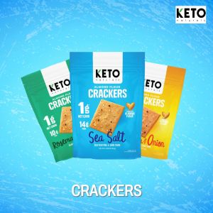 แพ็ครวม คีโตแครกเกอร์ เกลือทะเล เชสด้าชีสหัวหอม โรสแมรี่กระเทียม