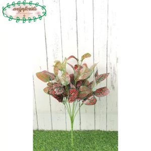 Daun Hias Daun Aglonema Ruby Merah X9 Semilatex Hiasan Rumah