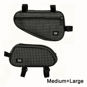 CYCLE ZONE | Bicycle Triangle Top Tube Bag MTB Bike Front Frame Storage Bags with Mesh Pocket Portable Cycling Pouch Outdoor Riding Tools Bag