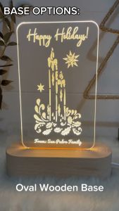 Christmas Customized Lamps Holiday Gifts Table Desk Light Merry Christmas Text Lamp Display