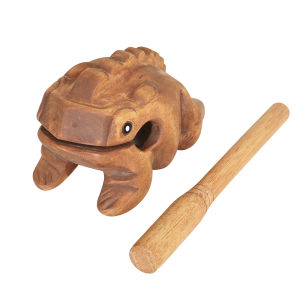 IRIN | 1pc Wooden Frog Guiro Rasp Handcrafted Wooden Frog African Wooden Frog Rasp Percussion Instrument for Classroom Gift Home Decor
