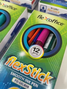 FlexOffice FlexStick Smooth Ink Ballpen 0.7mm - 6/box12pcs - Multicolor Art supplies - FO-GELB08