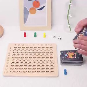 【READY STOCK】Multiplication Table Montessori Maths Toys Wooden Number Blocks Toys 九九乘法玩具 Mainan Matematik (TOY113)
