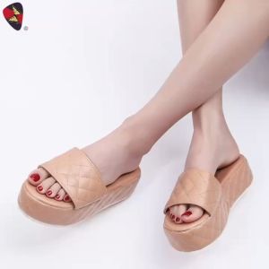 Katerina fashion Korean Plain Wedge Sandals Slippers For Women #R-038