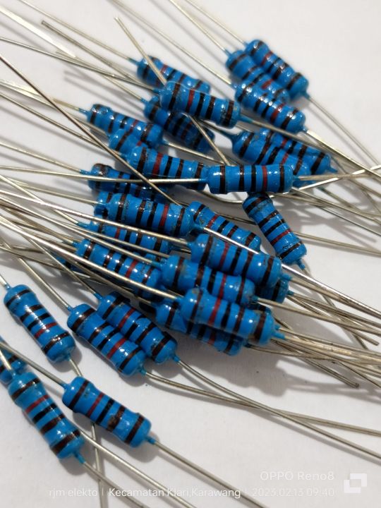 10 PCs resistor ukuran 1k2 ohm 1/2 watt 1%