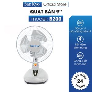 Quạt Bàn Mini B200 Sankyo - Động Cơ Motor Dây Đồng - Cỡ Nhỏ 9 Inch