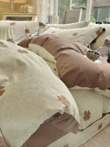 Grace | Bộ Chăn Ga Gối Bốn Món Cotton Dày Mềm