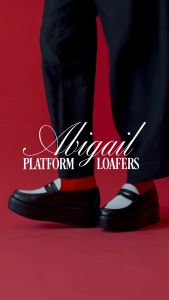 รองเท้ามาร์ค สูง 2.5 นิ้ว รองเท้าโลฟเฟอร์ส้นตึก ABIGAIL Platform Loafers ของ Mary Jane