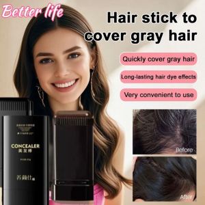 Hair Stick Waterproof and Sweat-proof No Smudge and No Fading Covers Gray Hair Natural Toothed Comb Hair Stick
