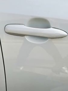 8PCS/set stiker Sticker logo pelindung anti lecet gores gagang handle pintu mobil Untuk Mitsubishi Suzuki Toyota Honda Nissan Daihatsu