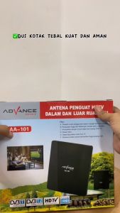 Advance AA-101 Antena Digital Analog Dalam & Luar Cocok Untuk STB TV Tahan Hujan dan Panas