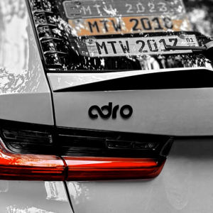 HAODI | Customized 3D Black Car Emblem Sticker