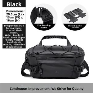 Moyyi | Mens Functional Lightweight Travel Camera Bag Crossbody Bag for Photography