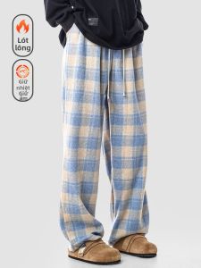 Winter Warm Plaid Napped Casual Pants
