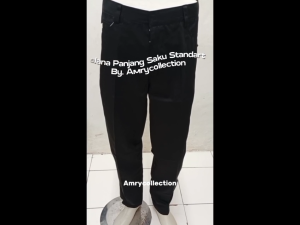 Celana Panjang Hitam SMP-SMA Saku Standar Seragam sekolah