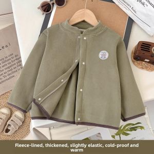 Thickened Fleece Childrens Coat for Autumn and Winter