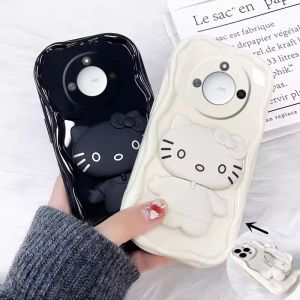 Phone Case Honor X9C Smart 5G Soft Casing with Hellokitty Cartoon Mirror Stand Lens Protection Shockproof Back Cover 2025