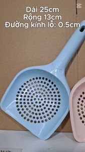 Xẻng xúc cát vệ sinh cho mèo lỗ tròn 0.5cm xẻng vệ sinh cát mèo xẻng hốt cát mèo - Nuôi pet Shop