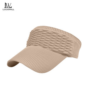 LouisWill Women Sun Cap Sun Visor Hat Half Empty Top Hat Casual Knitted Sun Hats Beach Cap Large Brim Cap Sun Protection Cap for Outdoor Travel