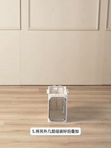 Rak Penyimpanan Serbaguna dengan Pintu Transparan & Roda / Rak Dapur / Rak Snack / Rak Buku Desain Minimalis