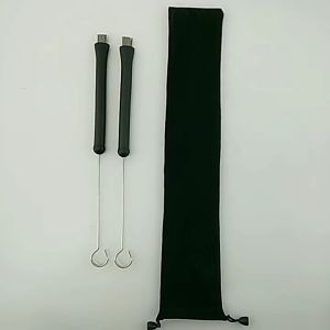 Metal Wire Stick Brush Drum Cleaning Tool Portable Jazz Musical Retractable Sticks