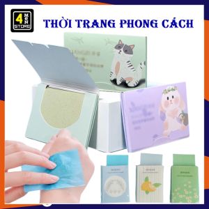 Hộp 50 Tờ Giấy Thấm Dầu Vệ Sinh Da Mặt Loại Bỏ Dầu Dư Thừa Trên Da Hương Dịu Nhẹ Nhỏ Gọn Bỏ Túi - Giấy Hút Dầu Không Làm Trôi Lớp Makeup