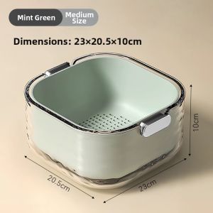 Zhifan | Dual Layer Drain Basket for Fruits and Vegetables Wash