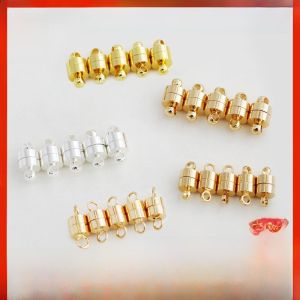 14K Gold Plated Magnetic Clasps DIY Accessories Silver Color Necklace Bracelet Connectors Fashion Jewelry Supplies