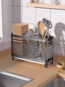 Hộp Đựng Thìa Bằng Thép Không Gỉ Treo Tường Kiểu Dáng Hiện Đại Tối Giản Cho Nhà Bếp Đồ Dùng Nhà Bếp Đa Năng Chống Thấm Nước