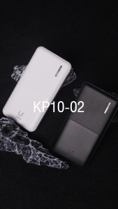 UKIKI Powerbank 10000mAh พาวเวอร์แบงค์ ชาร์จเร็ว 2.1A บางและเบา จ่ายไฟพอร์ตคู่ USB-A แสดงปริมาณแบตผ่านดวงไฟ 4 จุด รุ่น KP10-02