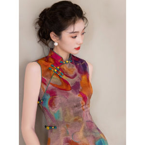 New Chinese Style Sleeveless Cheongsam