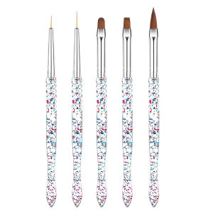 Bộ Cọ Vẽ Móng 10 Món - 5 Cọ Vẽ & Cọ Kẻ Viền 5 Dụng Cụ Chấm Điểm Cọ Móng Bằng Nylon Dùng Cho Salon Chuyên Nghiệp