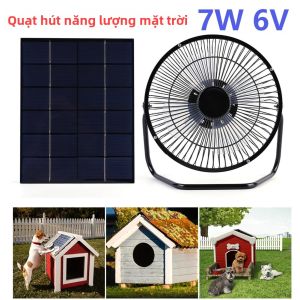 Quạt Hút Chạy Bằng Năng Lượng Mặt Trời 8 Inch 7W 6V Máy Hút Khí USB Cho Văn Phòng Tại Nhà Ngoài Trời Nhà Gà Nhà Kính