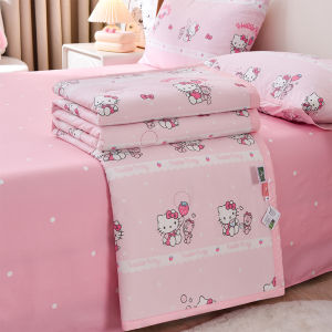 A-Class Pure Cotton Machine Washable Summer Cooling Blanket Cartoon Design Student Lightweight Core Filling Quilt Summer Comforter