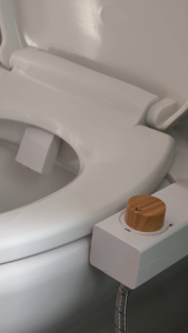 Non-Electric Toilet Bidet Attachment — Hands-Free Adjustable Pressure Self-Retractable Nozzle