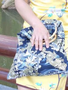 Túi Xách Thủ Công Bằng Vải Cotton Họa Tiết Hoa Lá Cành Tre Túi Xách Cầm Tay Phong Cách Dân Tộc Thời Trang Mùa Hè Cho Phụ Nữ Trung Niên