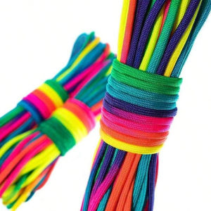 4mm Rainbow Paracord Seven Core Rainbow Line Parachute Rope Camping Equipment Rainbow Paracord Handmade DIY Cord Bracelet Making