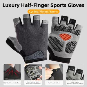 RUANFU | Anti-Slip Shock Absorption Breathable Sunscreen Half-Finger Cycling Gloves