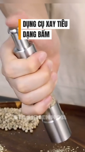 Dụng Cụ Xay Tiêu Inox Cầm Tay Dạng Bấm Tiện Lợi Dài 15Cm
