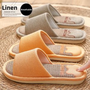Molly | Silent Anti-Slip Odor-Absorbant Breathable Flax Slippers