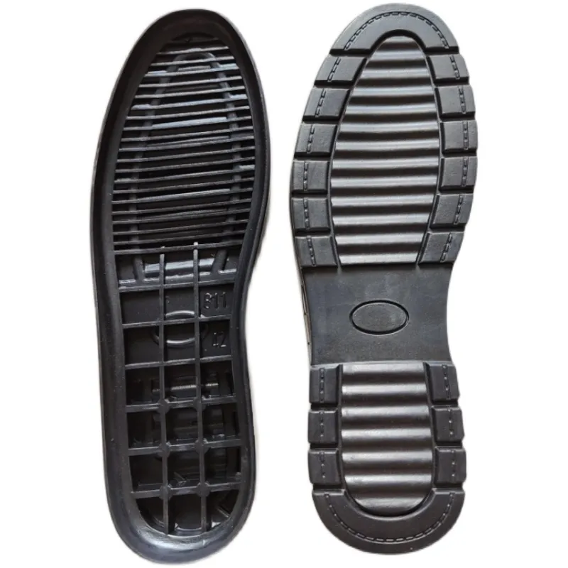 811 Model Men Black Rubber Sole Leather Shoe Sole Non Slip Shoe
