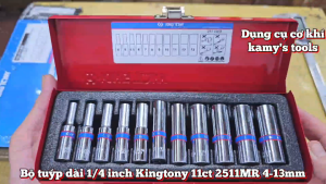 Bộ tuýp dài 1/4 inch Kingtony 11 chi tiết model 2511MR 4mm-13mm