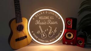 Live Music Neon Sign USB Guitar LED Neon Light 3D Art Wall Light Music Studio Party Bar Gaming Room Bedroom Decoration Gift