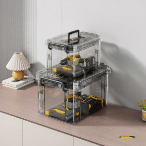 XINGYOU | Transparent Dual-Layer Household Storage Box