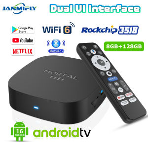 2025 New T1+ 8K HD TV Box Android 16.0 RK3518 Quad Core 8GB RAM 128GB ROM Dual Wifi 2.4G/5.8G Home Theater Media Player