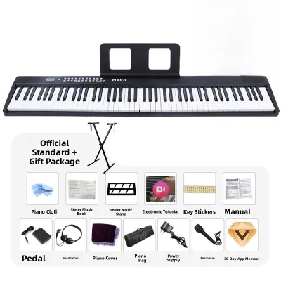 Folding Electronic Grand Piano 61/88 Keys Portable for Adults And Children Beginners Home Use Teacher in School