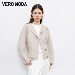 Vero Moda | Áo Khoác Nữ Lông Cừu Pha Lụa Hai Mặt Mới Thu