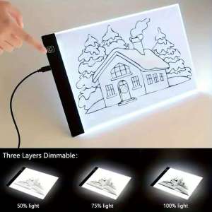 LED drawing copy board for paintingthree-stage dimmable painting tablet A5 size light padChristmas Halloween Thanksgiving gift